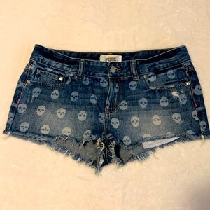PINK by Victoria’s Secret Skull Jean Shorts Size 8